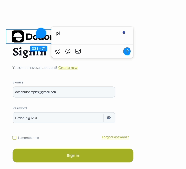 A login interface for Signal messaging app with email and password input fields and a green "Sign in" button.