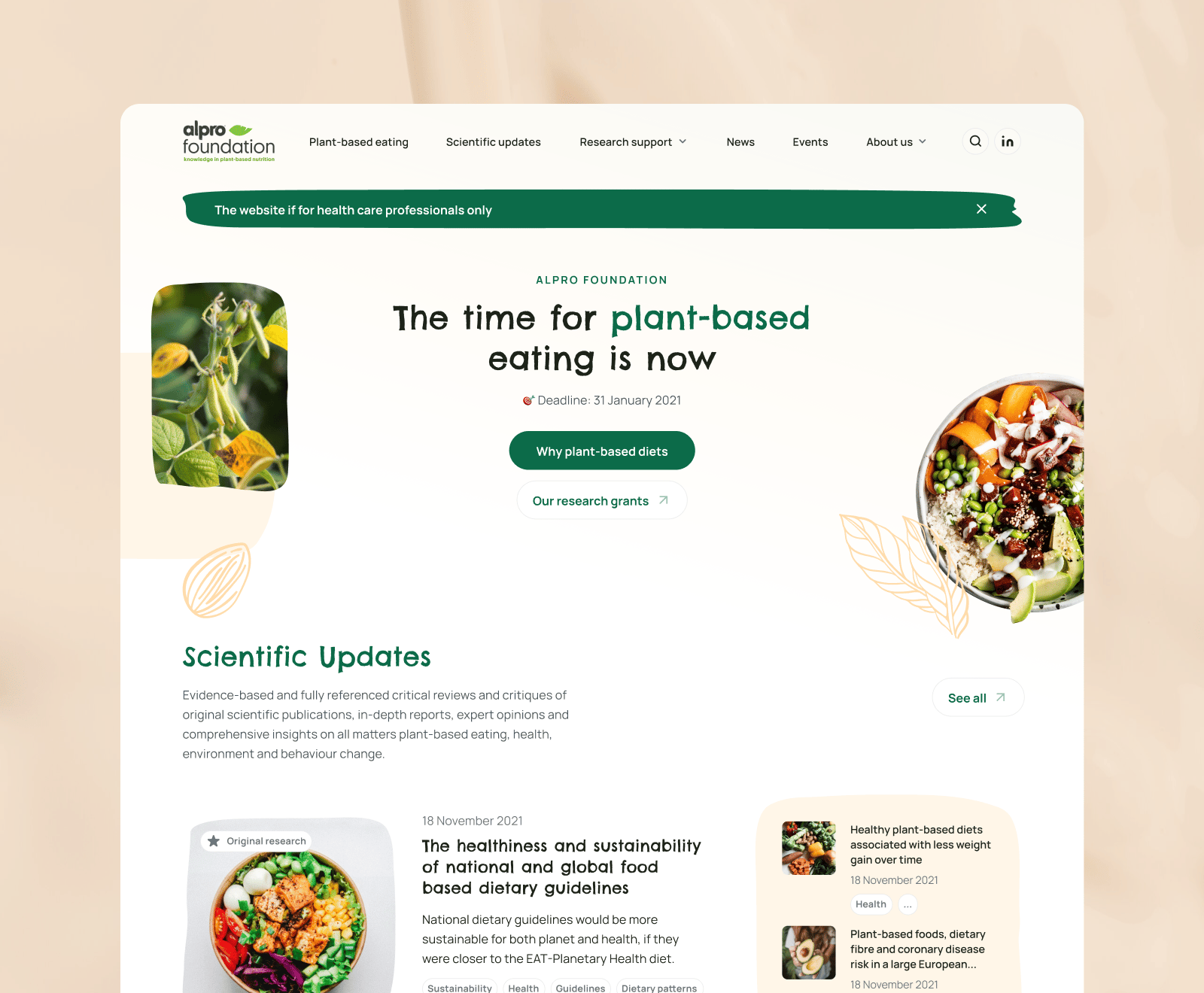 Rebuilding the Alpro Foundation site for speed and easy publishing