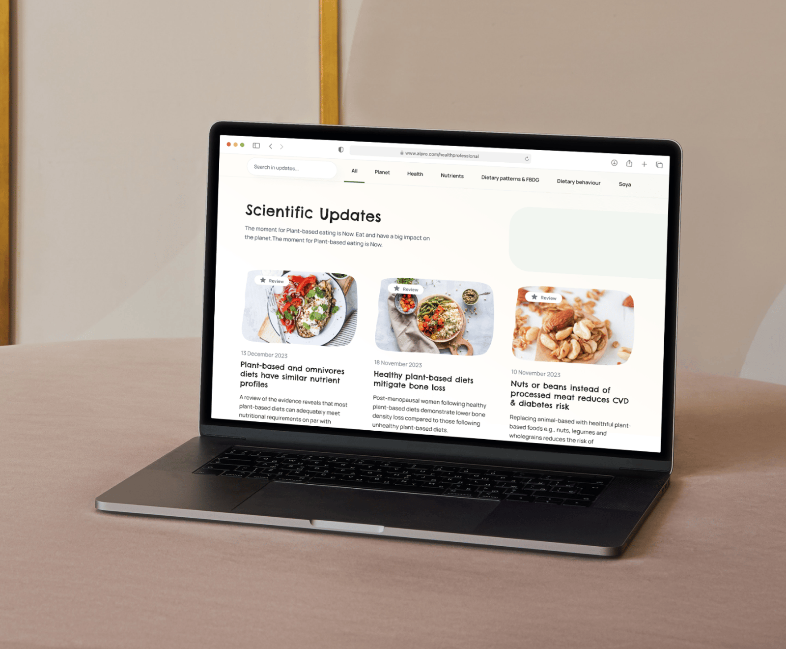 A rebuild Alpro Health Professionals updates without developers