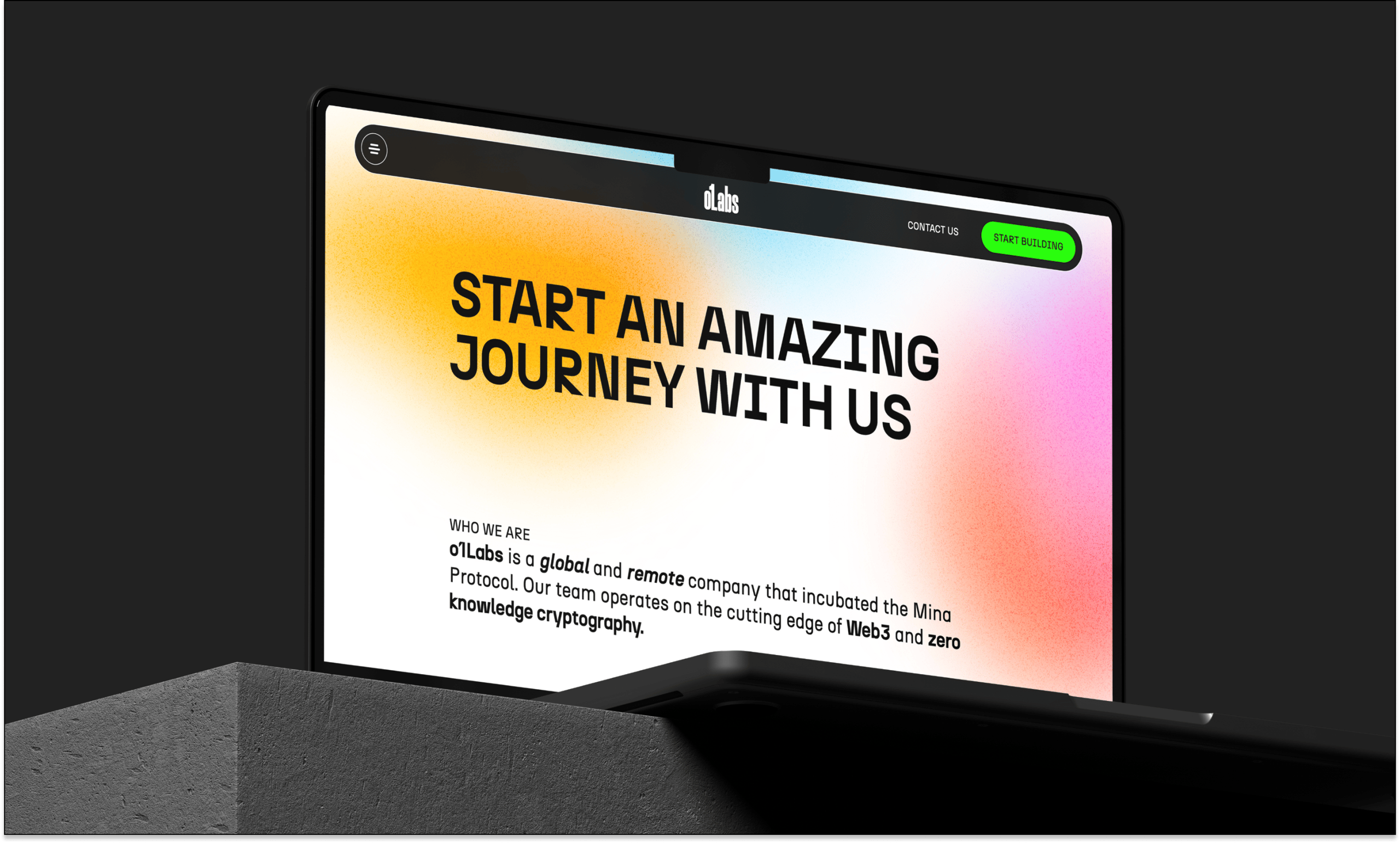 Highly composable website for o1Labs